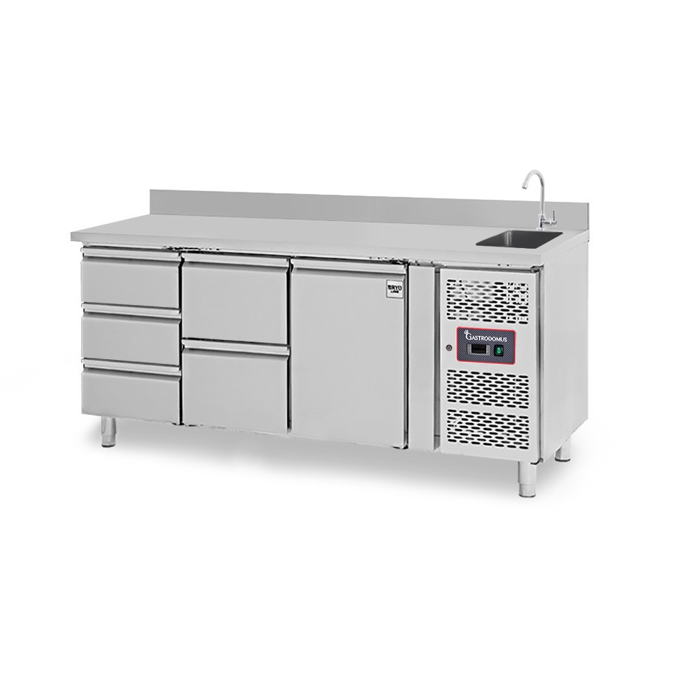 copy of Tavolo refrigerato - 2 porte - Prof. 700 - temperatura -2°C/+8°C