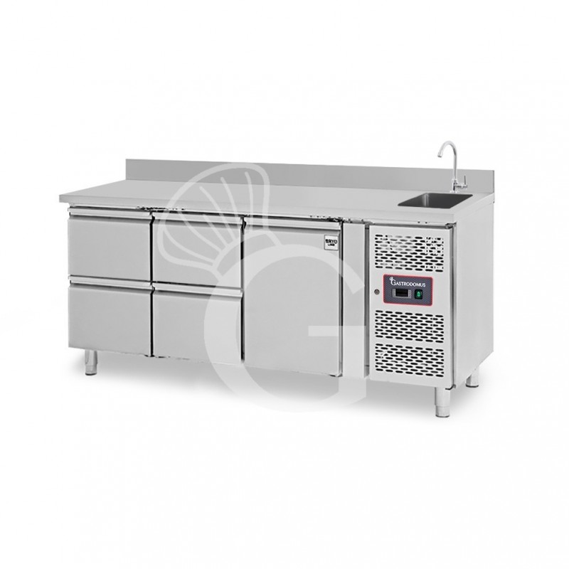 copy of Tavolo refrigerato - 2 porte - Prof. 700 - temperatura -2°C/+8°C