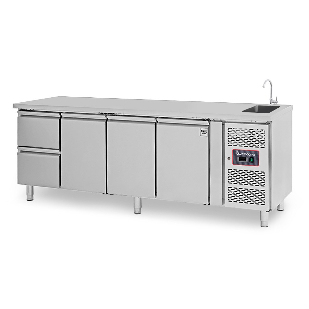 copy of Tavolo refrigerato - 2 porte - Prof. 700 - temperatura -2°C/+8°C