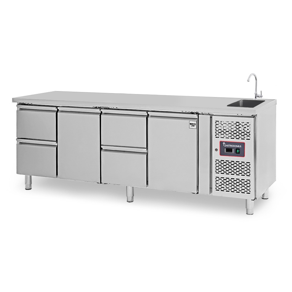 copy of Tavolo refrigerato - 2 porte - Prof. 700 - temperatura -2°C/+8°C