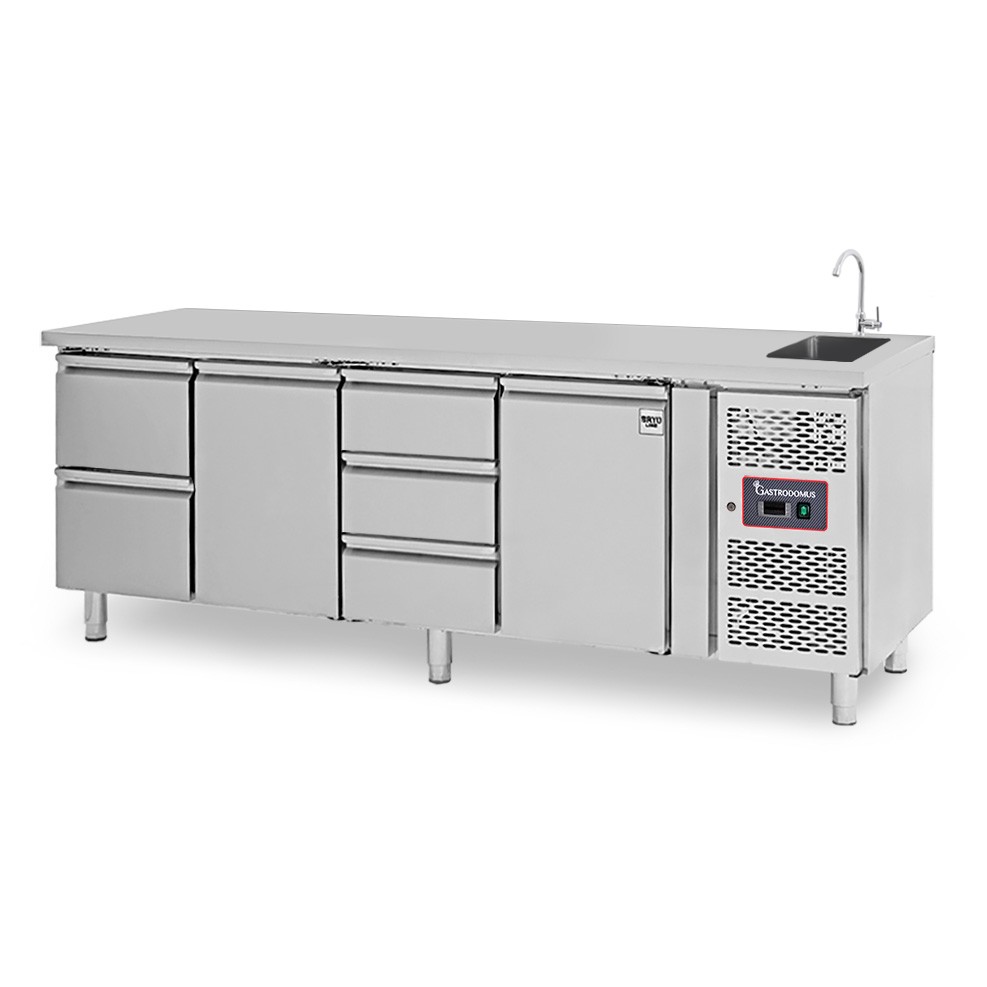 copy of Tavolo refrigerato - 2 porte - Prof. 700 - temperatura -2°C/+8°C