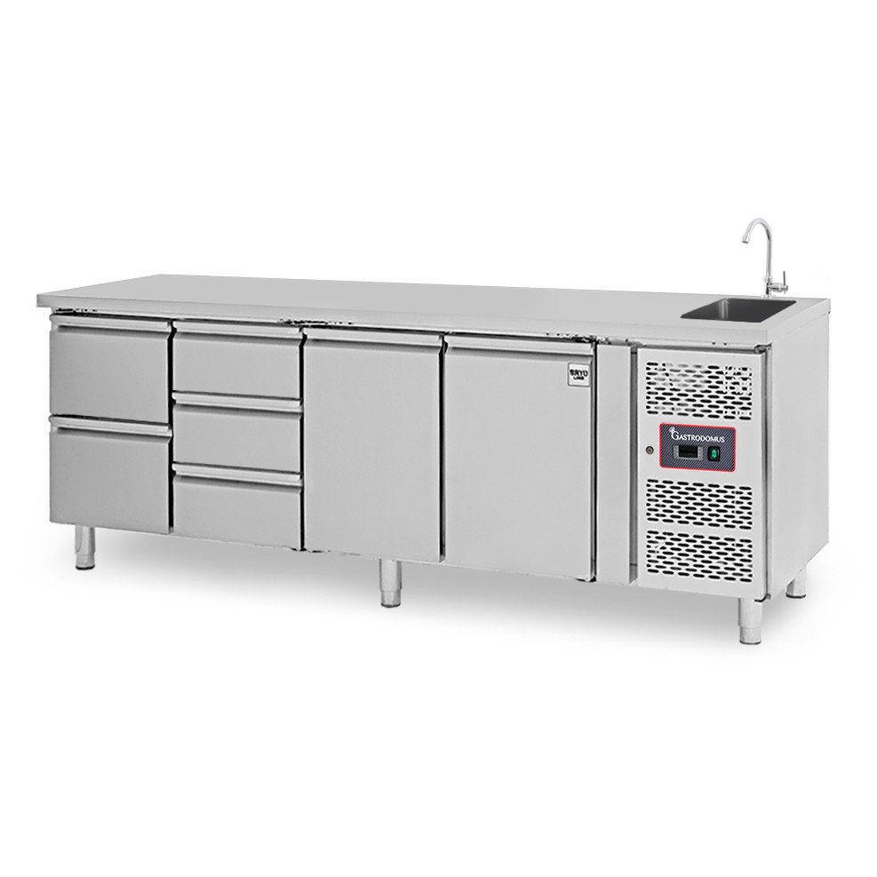 copy of Tavolo refrigerato - 2 porte - Prof. 700 - temperatura -2°C/+8°C