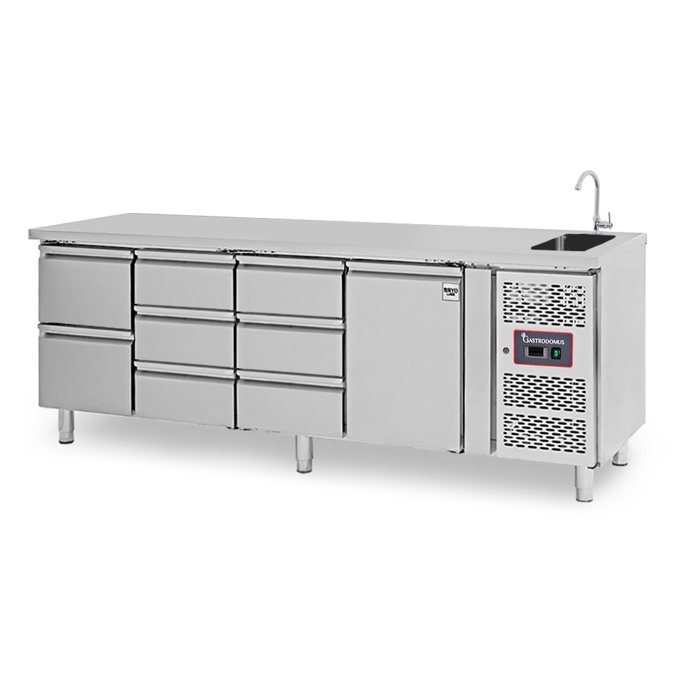 copy of Tavolo refrigerato - 2 porte - Prof. 700 - temperatura -2°C/+8°C