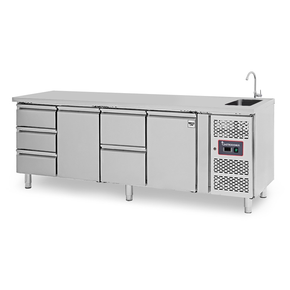 copy of Tavolo refrigerato - 2 porte - Prof. 700 - temperatura -2°C/+8°C