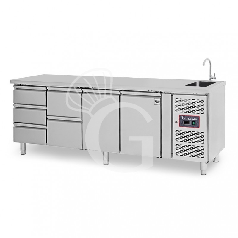 copy of Tavolo refrigerato - 2 porte - Prof. 700 - temperatura -2°C/+8°C