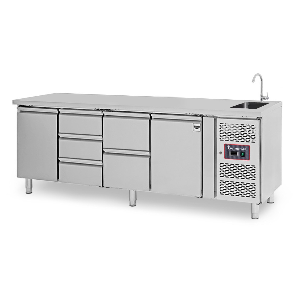 copy of Tavolo refrigerato - 2 porte - Prof. 700 - temperatura -2°C/+8°C