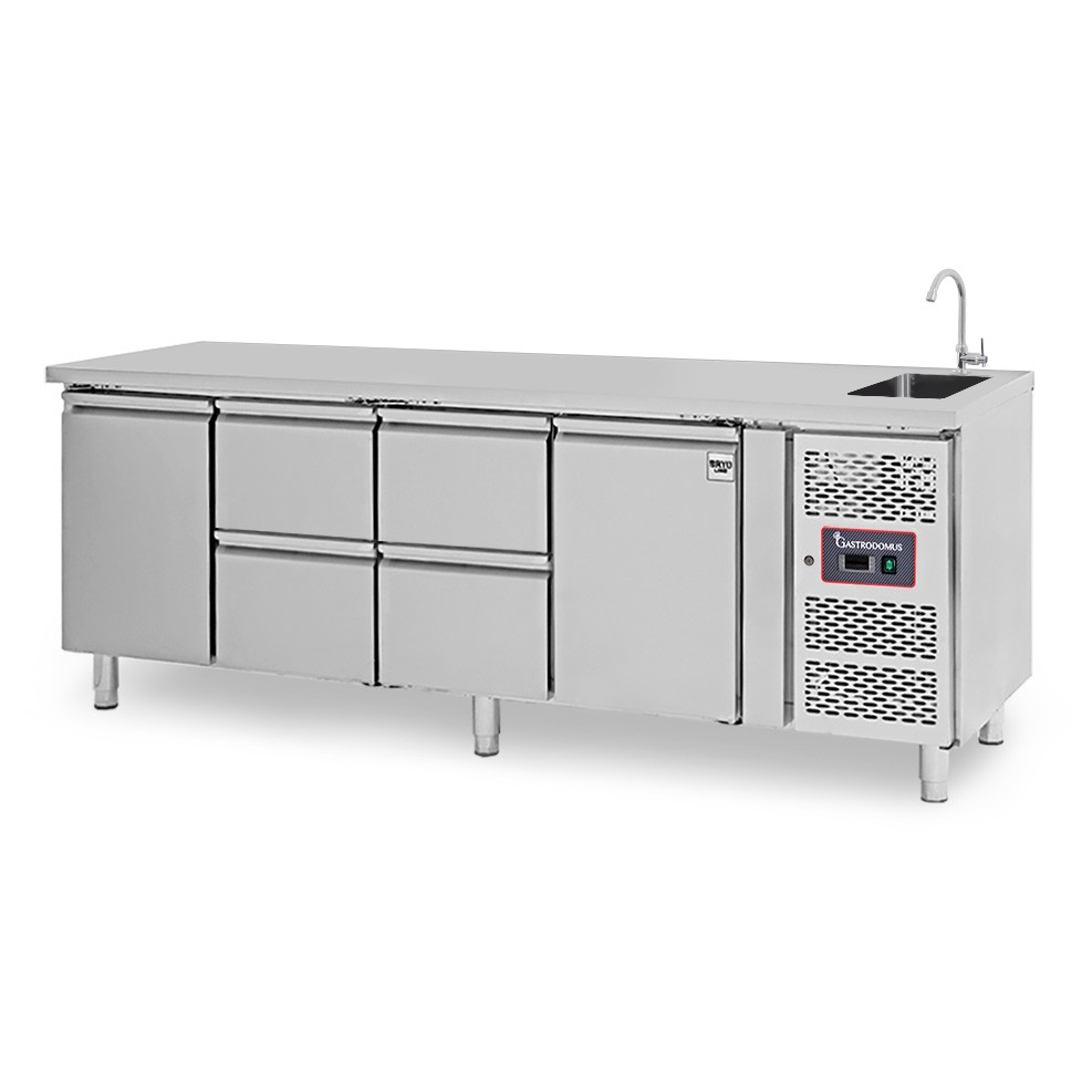 copy of Tavolo refrigerato - 2 porte - Prof. 700 - temperatura -2°C/+8°C
