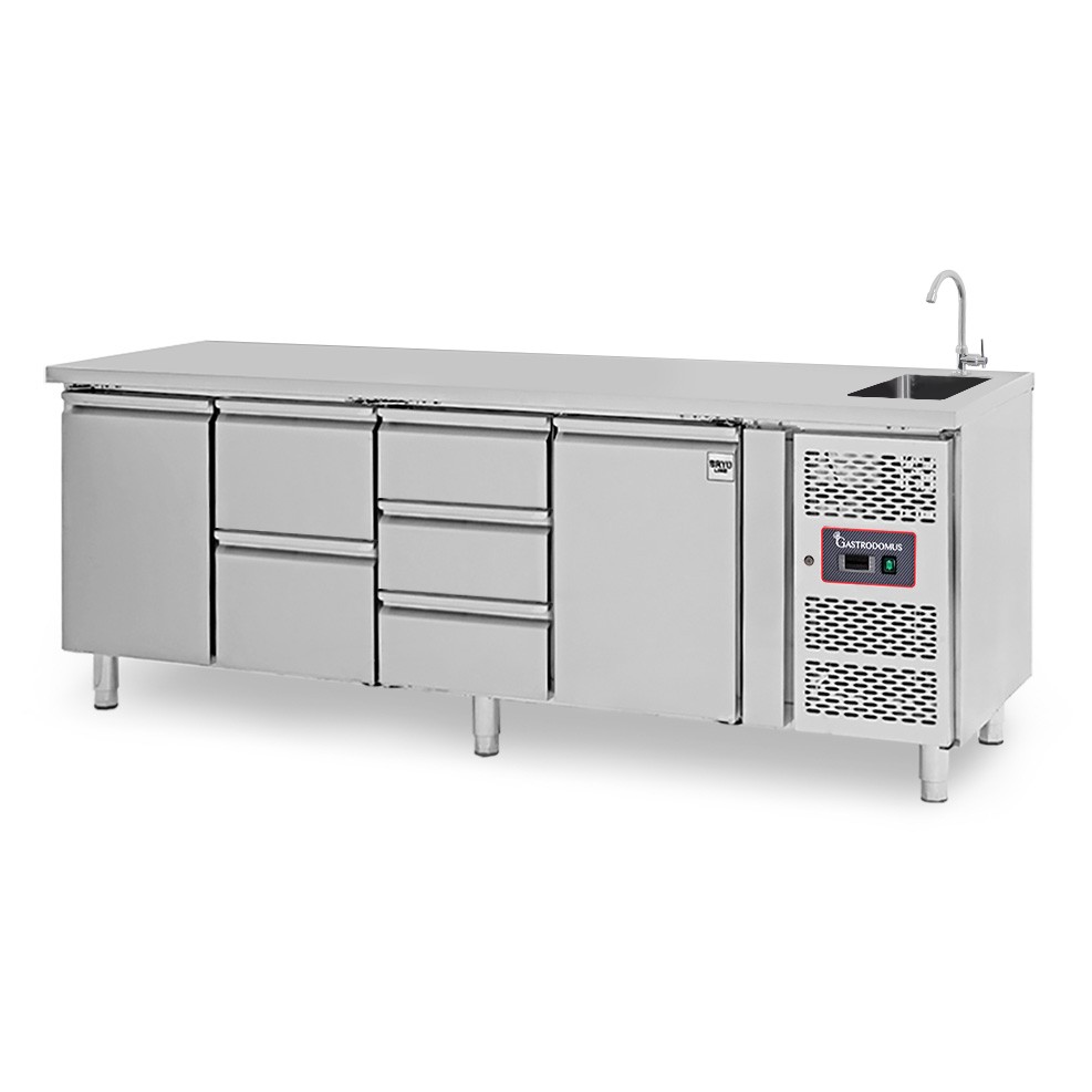 copy of Tavolo refrigerato - 2 porte - Prof. 700 - temperatura -2°C/+8°C