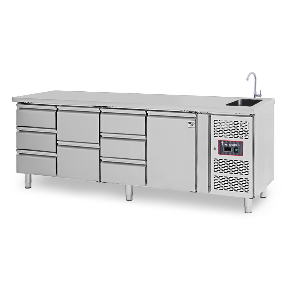 copy of Tavolo refrigerato - 2 porte - Prof. 700 - temperatura -2°C/+8°C