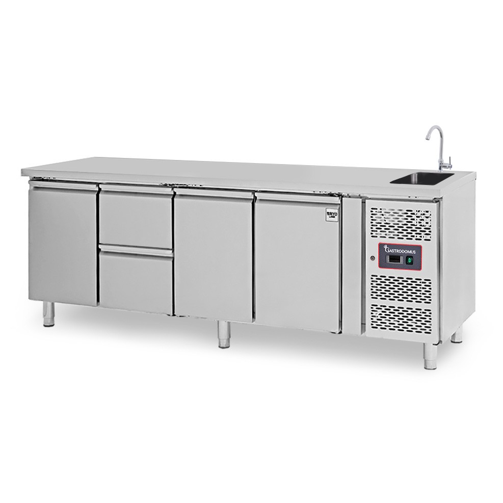 copy of Tavolo refrigerato - 2 porte - Prof. 700 - temperatura -2°C/+8°C