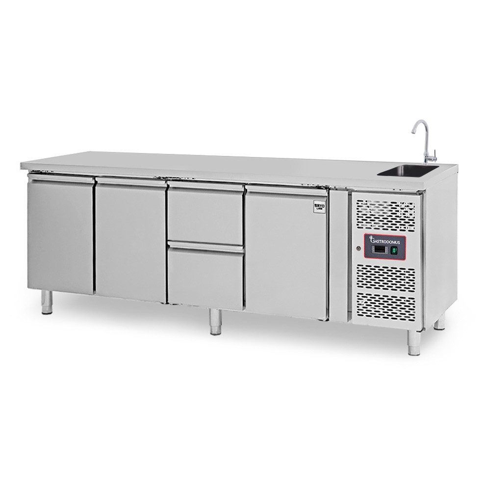copy of Tavolo refrigerato - 2 porte - Prof. 700 - temperatura -2°C/+8°C