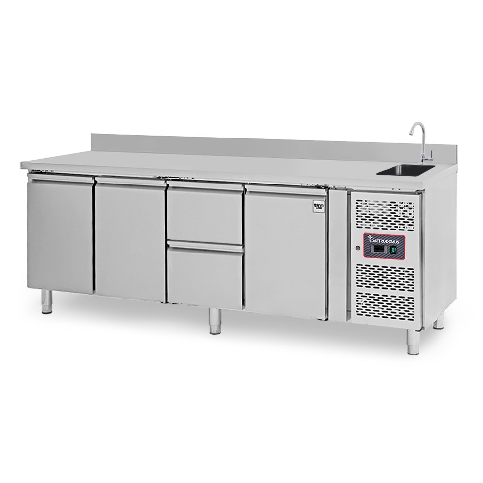 copy of Tavolo refrigerato - 2 porte - Prof. 700 - temperatura -2°C/+8°C