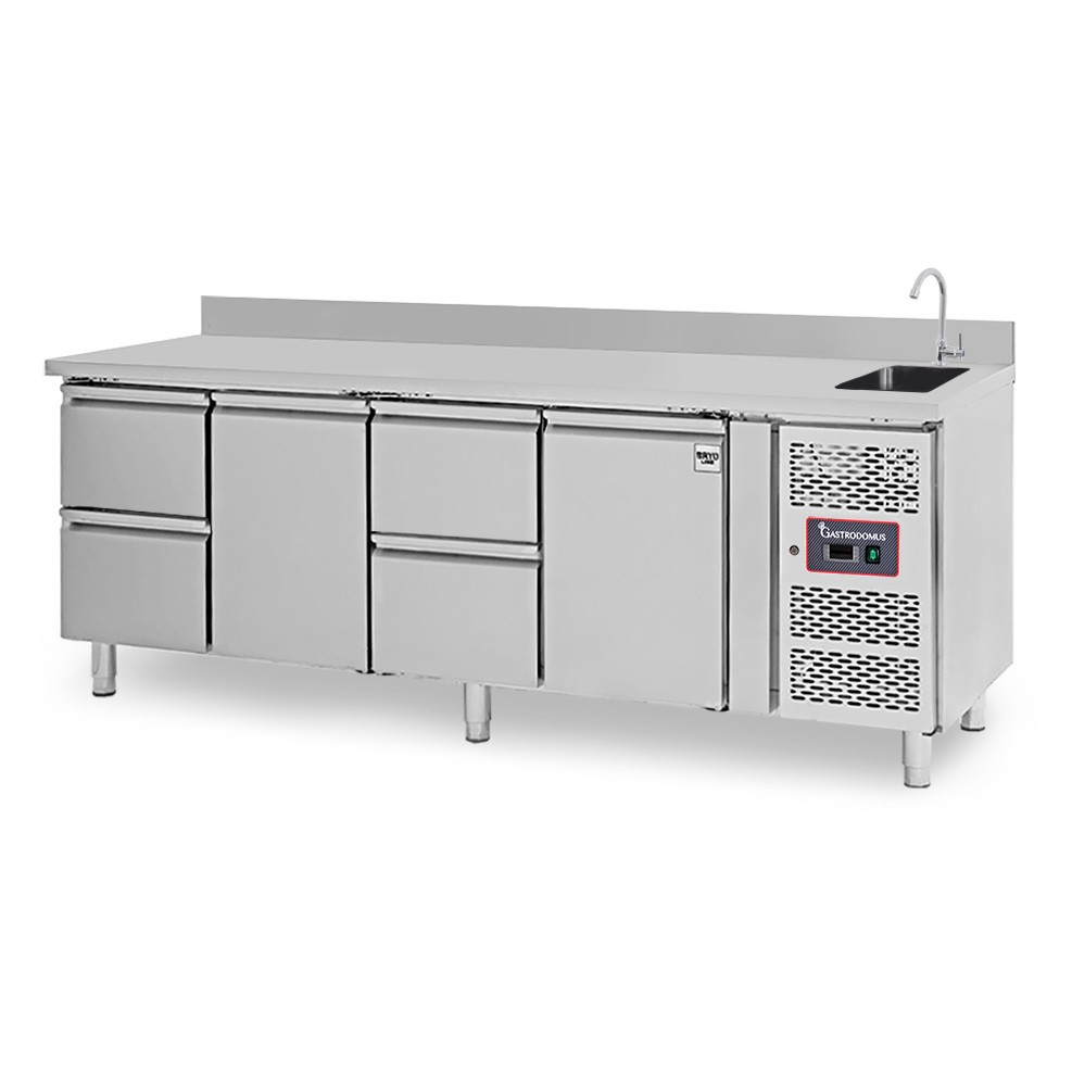 copy of Tavolo refrigerato - 2 porte - Prof. 700 - temperatura -2°C/+8°C