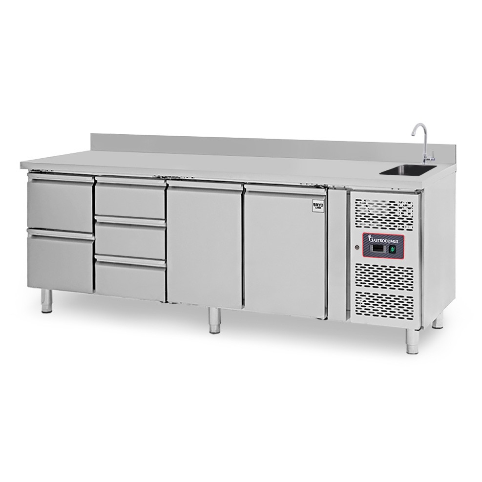 copy of Tavolo refrigerato - 2 porte - Prof. 700 - temperatura -2°C/+8°C