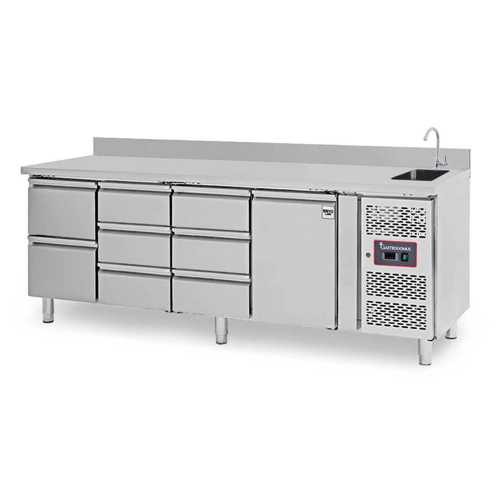 copy of Tavolo refrigerato - 2 porte - Prof. 700 - temperatura -2°C/+8°C