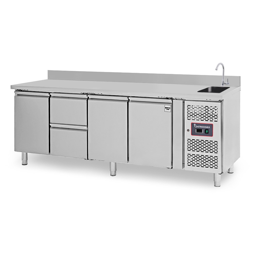copy of Tavolo refrigerato - 2 porte - Prof. 700 - temperatura -2°C/+8°C