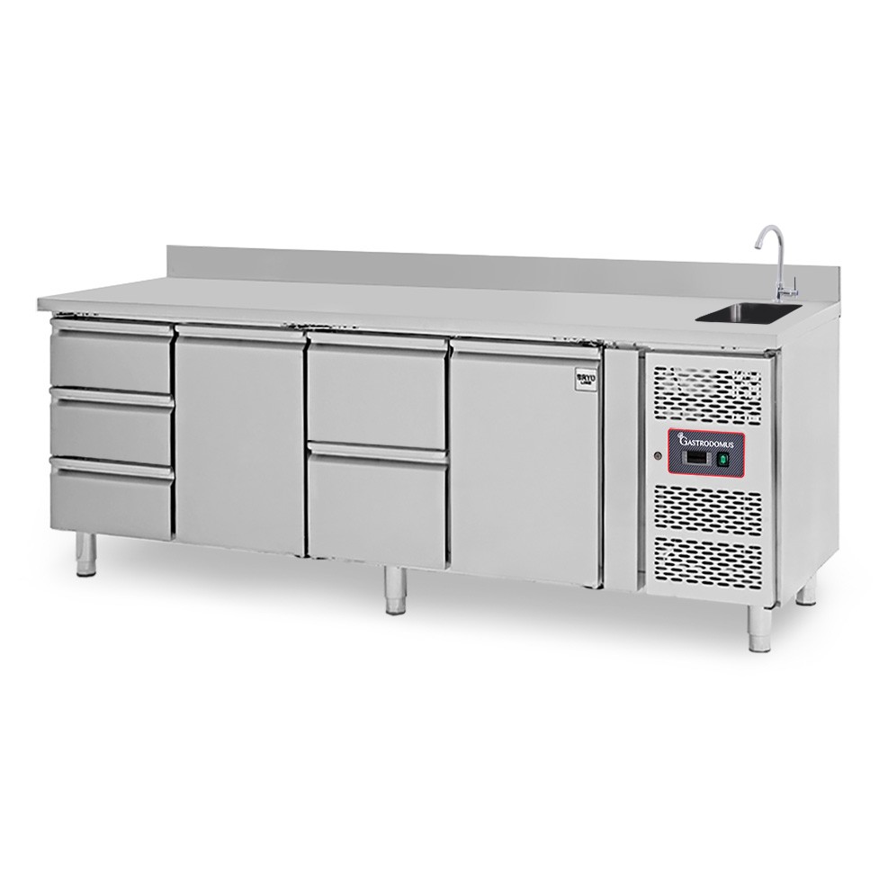 copy of Tavolo refrigerato - 2 porte - Prof. 700 - temperatura -2°C/+8°C
