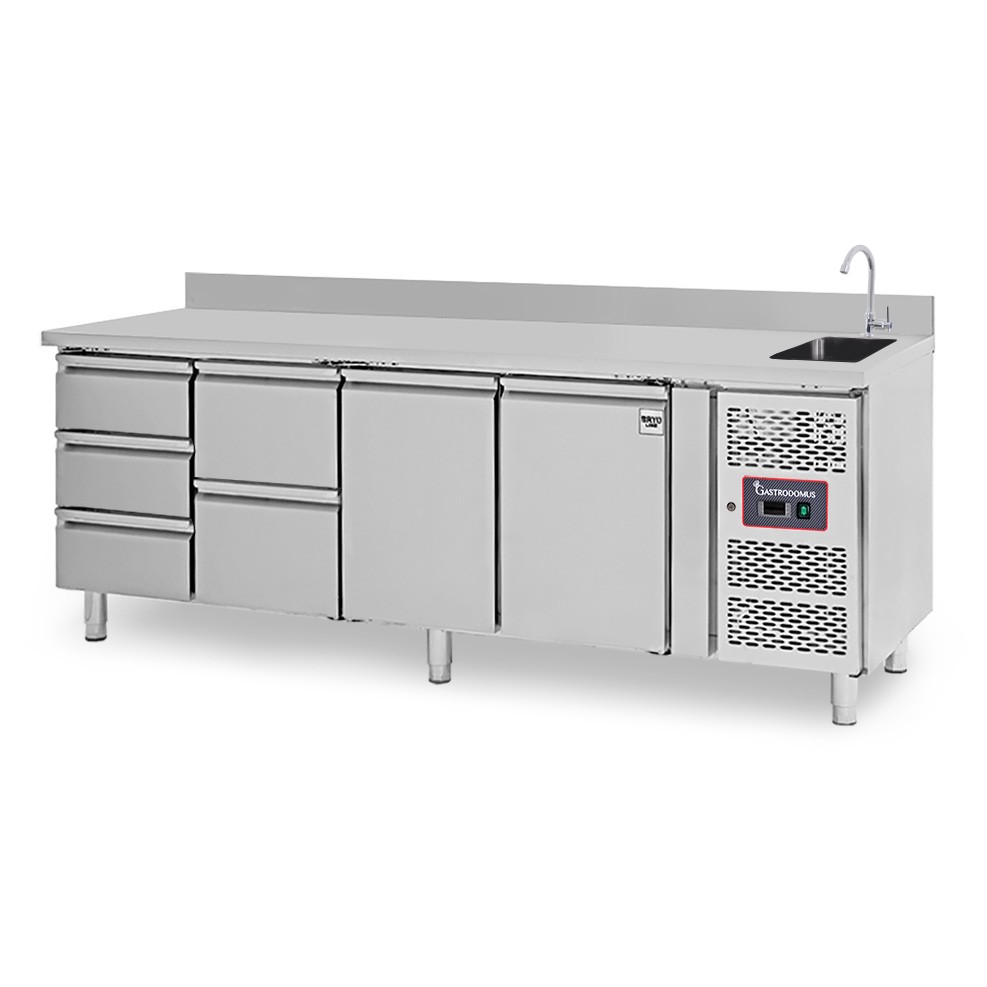 copy of Tavolo refrigerato - 2 porte - Prof. 700 - temperatura -2°C/+8°C