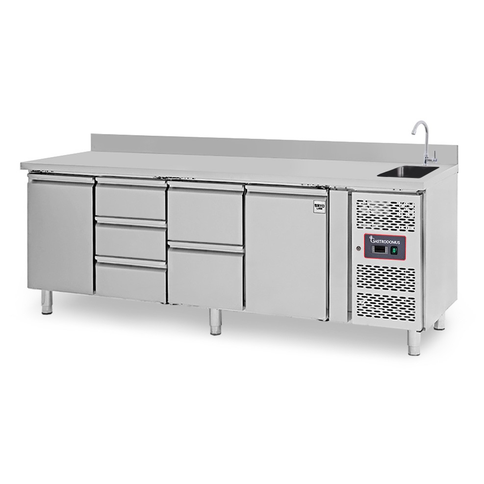 copy of Tavolo refrigerato - 2 porte - Prof. 700 - temperatura -2°C/+8°C
