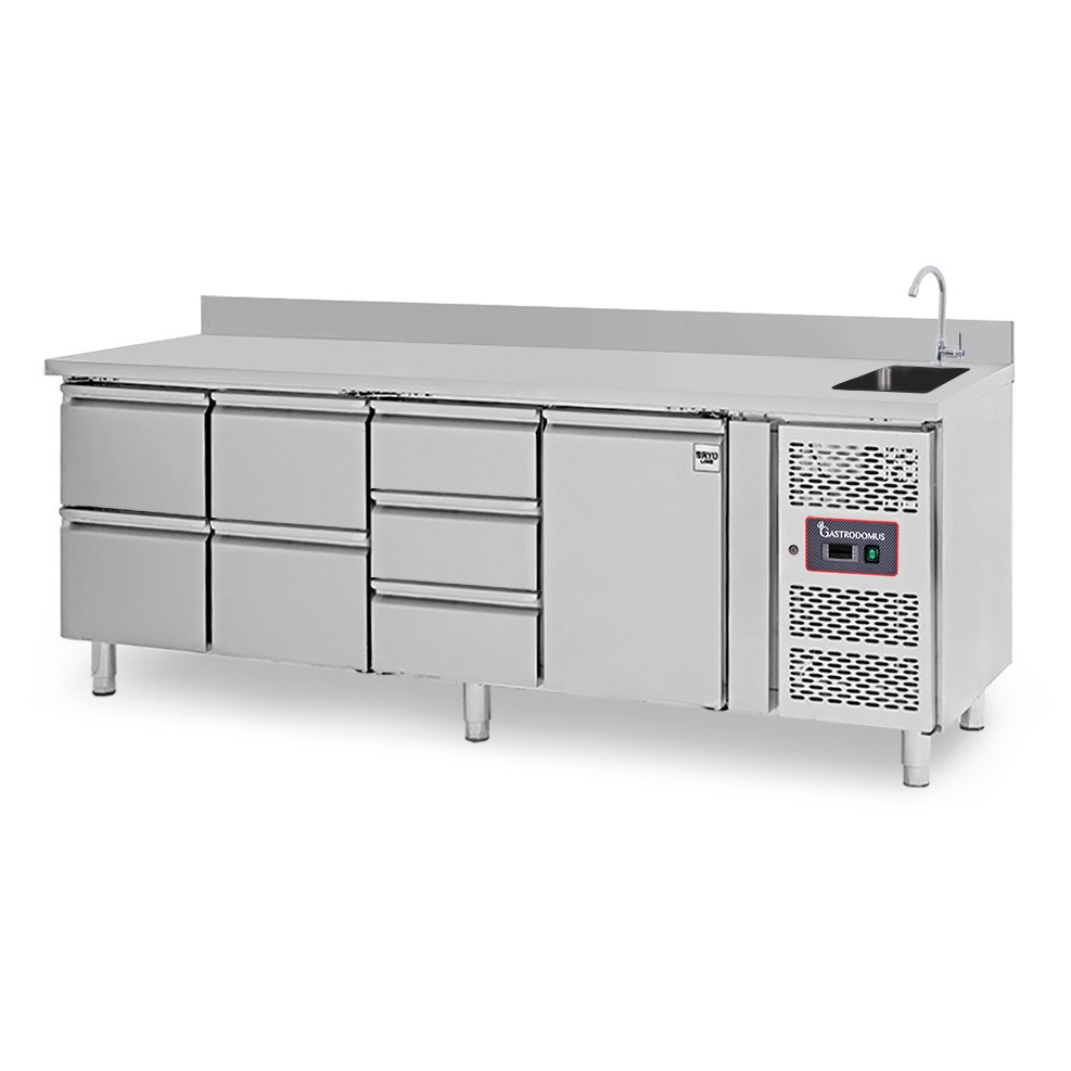 copy of Tavolo refrigerato - 2 porte - Prof. 700 - temperatura -2°C/+8°C