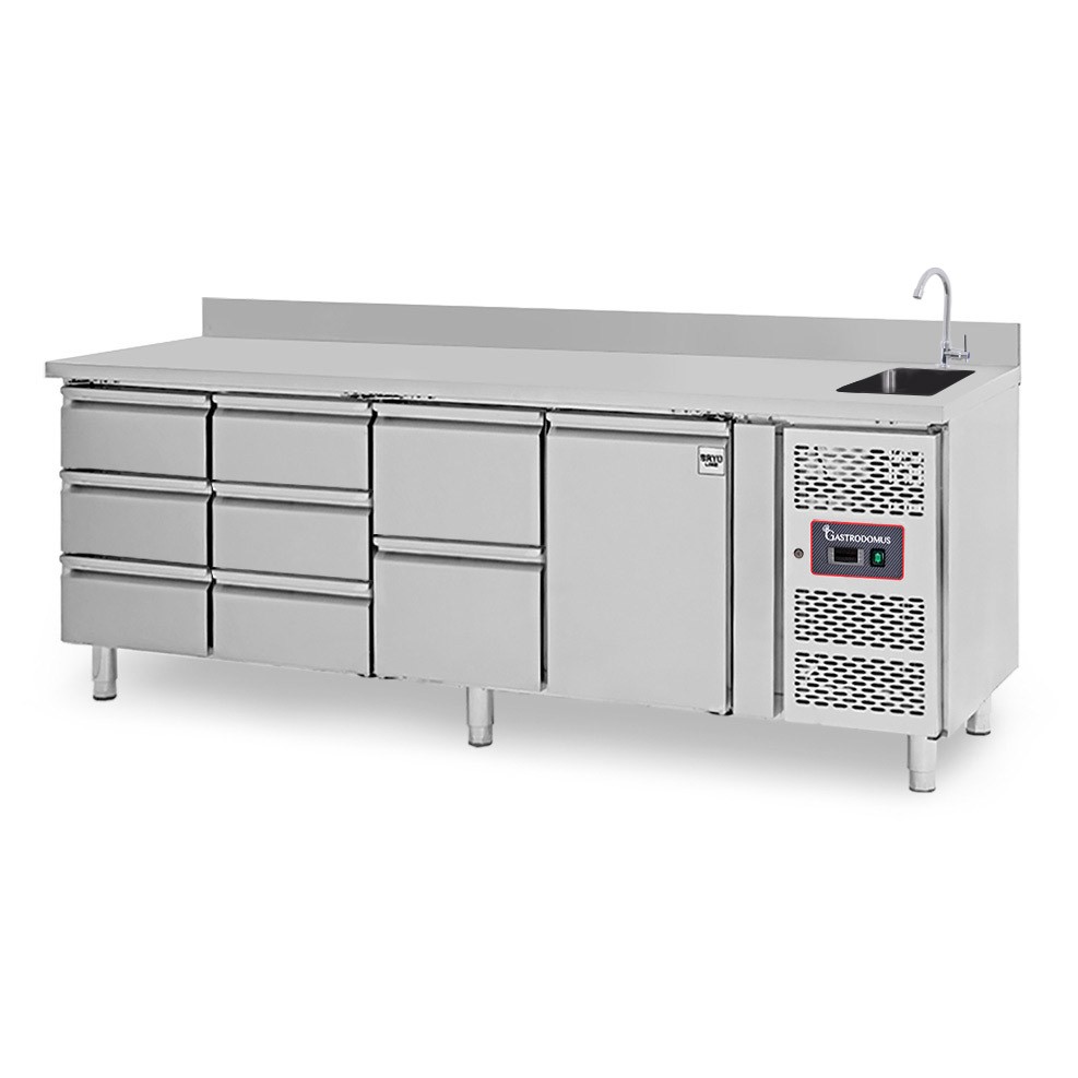 copy of Tavolo refrigerato - 2 porte - Prof. 700 - temperatura -2°C/+8°C