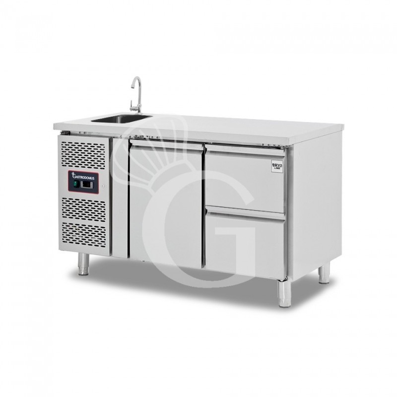copy of Tavolo refrigerato - 2 porte - Prof. 700 - temperatura -2°C/+8°C