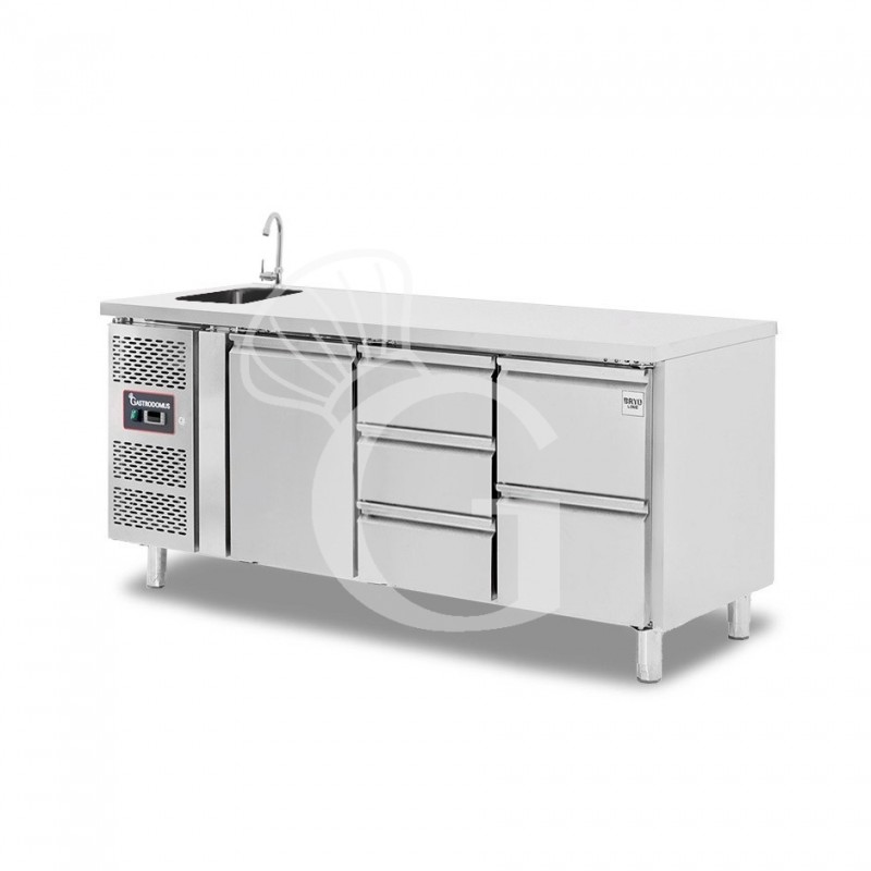 copy of Tavolo refrigerato - 2 porte - Prof. 700 - temperatura -2°C/+8°C