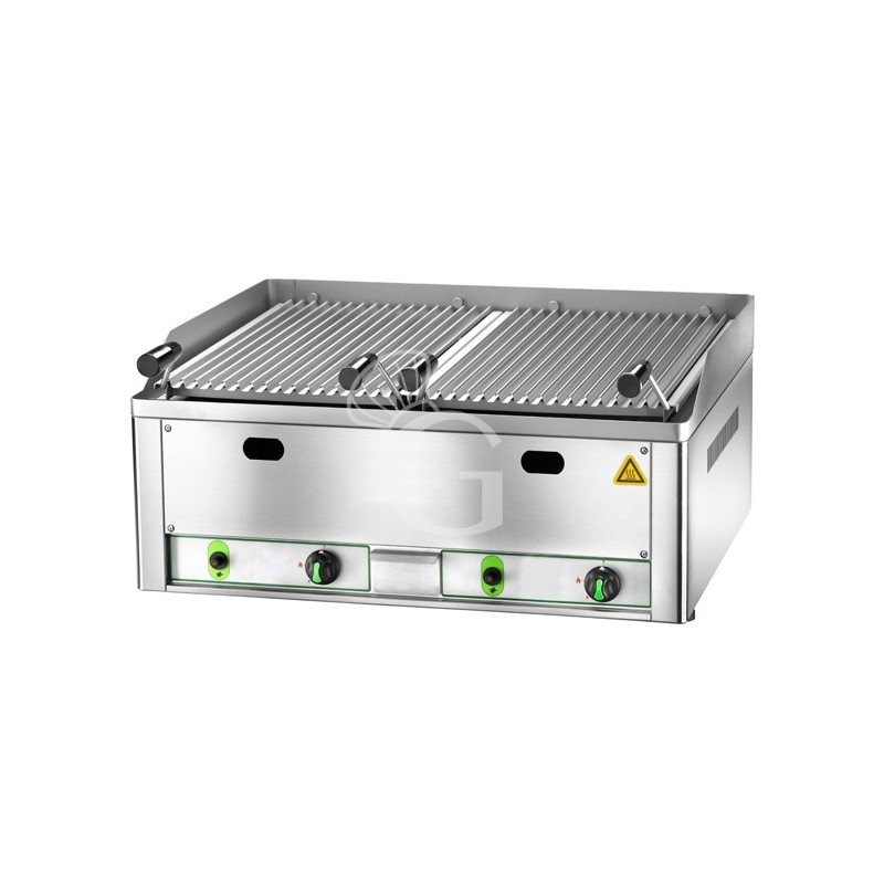 Lavasteingrill, B 660 mm x T 540 mm x H 220 mm,  13000 W