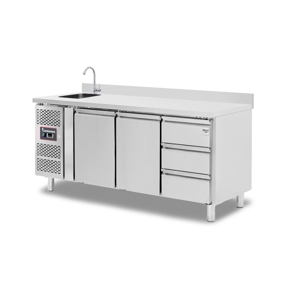 copy of Tavolo refrigerato - 2 porte - Prof. 700 - temperatura -2°C/+8°C