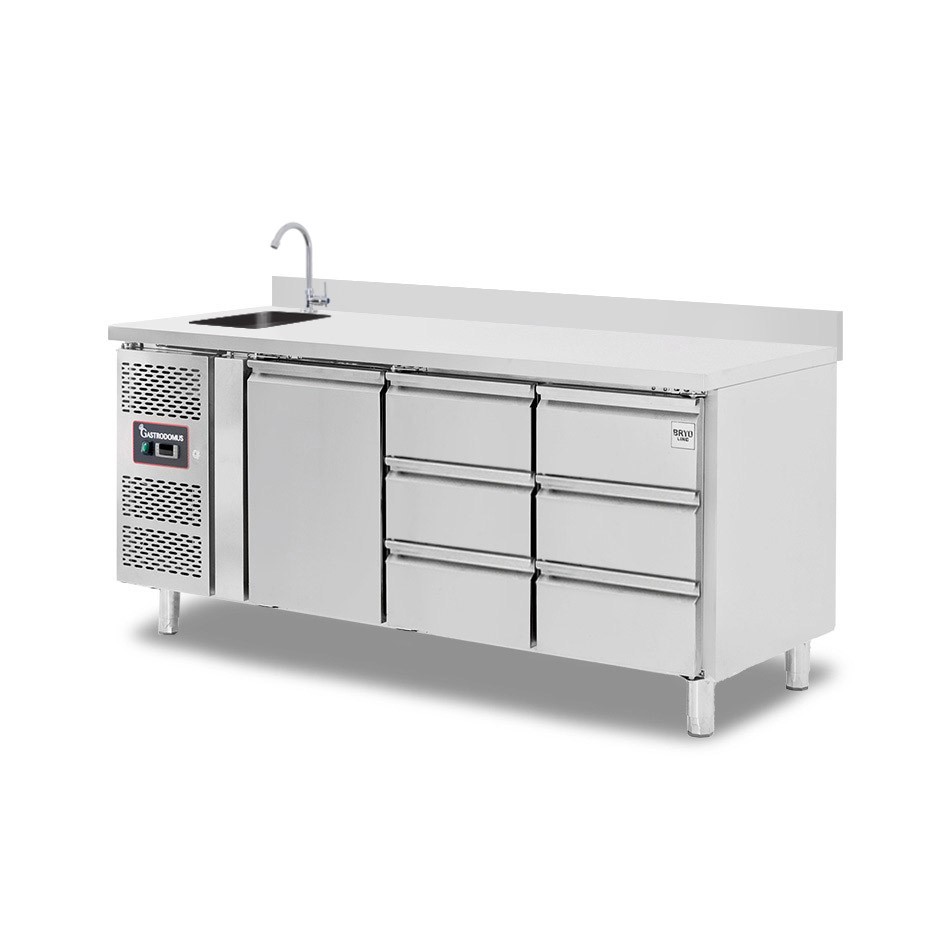 copy of Tavolo refrigerato - 2 porte - Prof. 700 - temperatura -2°C/+8°C