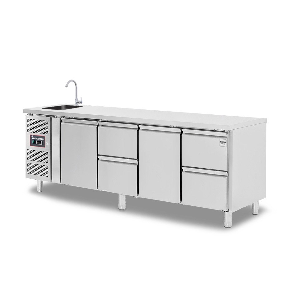 copy of Tavolo refrigerato - 2 porte - Prof. 700 - temperatura -2°C/+8°C