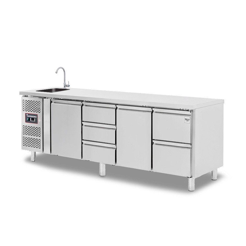 copy of Tavolo refrigerato - 2 porte - Prof. 700 - temperatura -2°C/+8°C
