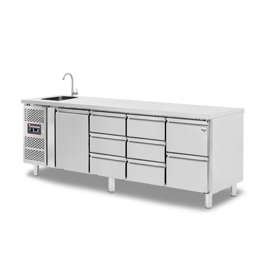 copy of Tavolo refrigerato - 2 porte - Prof. 700 - temperatura -2°C/+8°C