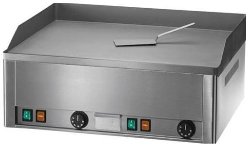 Elektro Bratplatte - glatt, verchromt, Tischgerät, 2 Kochzonen, 6000 W, dreiphasig