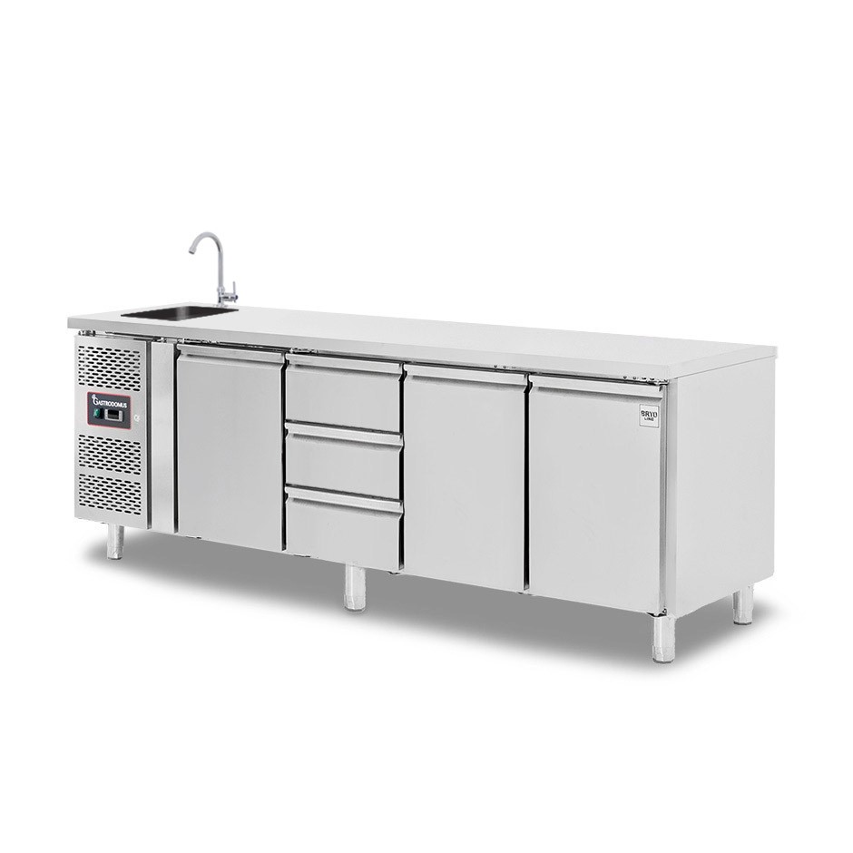 copy of Tavolo refrigerato - 2 porte - Prof. 700 - temperatura -2°C/+8°C