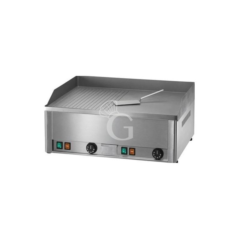 Elektro Bratplatte - glatt/gerillt, verchromt, Tischgerät, 2 Kochzonen, 6000 W, dreiphasig Elektro Bratplatte - glatt/gerillt, verchromt, Tischgerät, 2 Kochzonen, 6000 W, dreiphasig