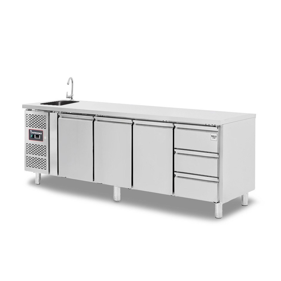 copy of Tavolo refrigerato - 2 porte - Prof. 700 - temperatura -2°C/+8°C