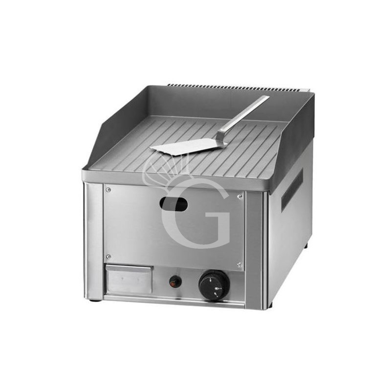 Gas Bratplatte - gerillt, Tischgerät, 1 Kochzone aus verchrohmten Stahl, 4000 W Gas Bratplatte - gerillt, Tischgerät, 1 Kochzone aus verchrohmten Stahl, 4000 W