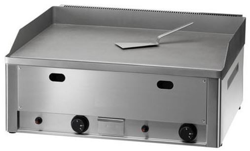 Gas Bratplatte - glatt, verchromt, Tischgerät, 2 Kochzonen, 8000 W