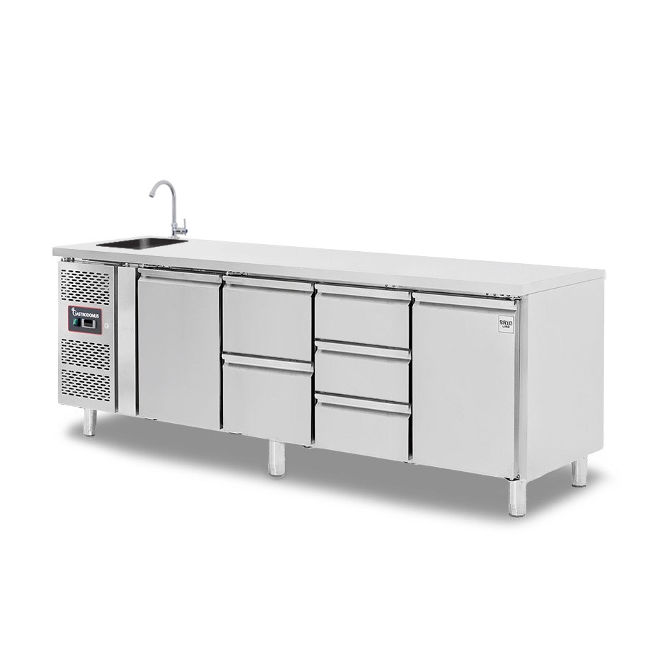 copy of Tavolo refrigerato - 2 porte - Prof. 700 - temperatura -2°C/+8°C