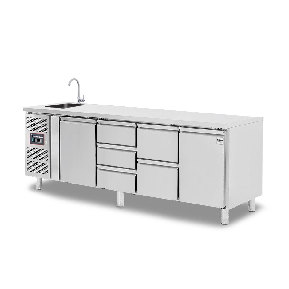 copy of Tavolo refrigerato - 2 porte - Prof. 700 - temperatura -2°C/+8°C
