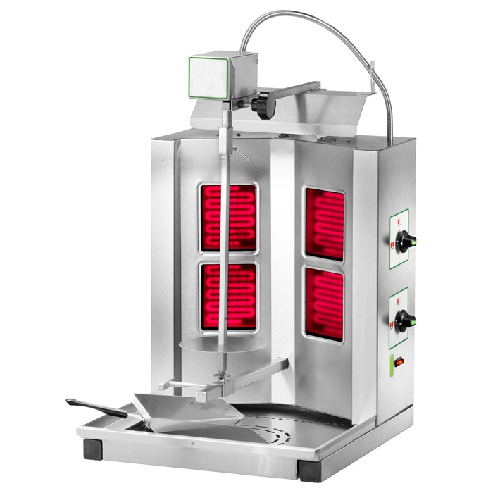 Elektro Dönergrill/Gyrosgrill, 2+2 Infrarot-Heizwiderstände