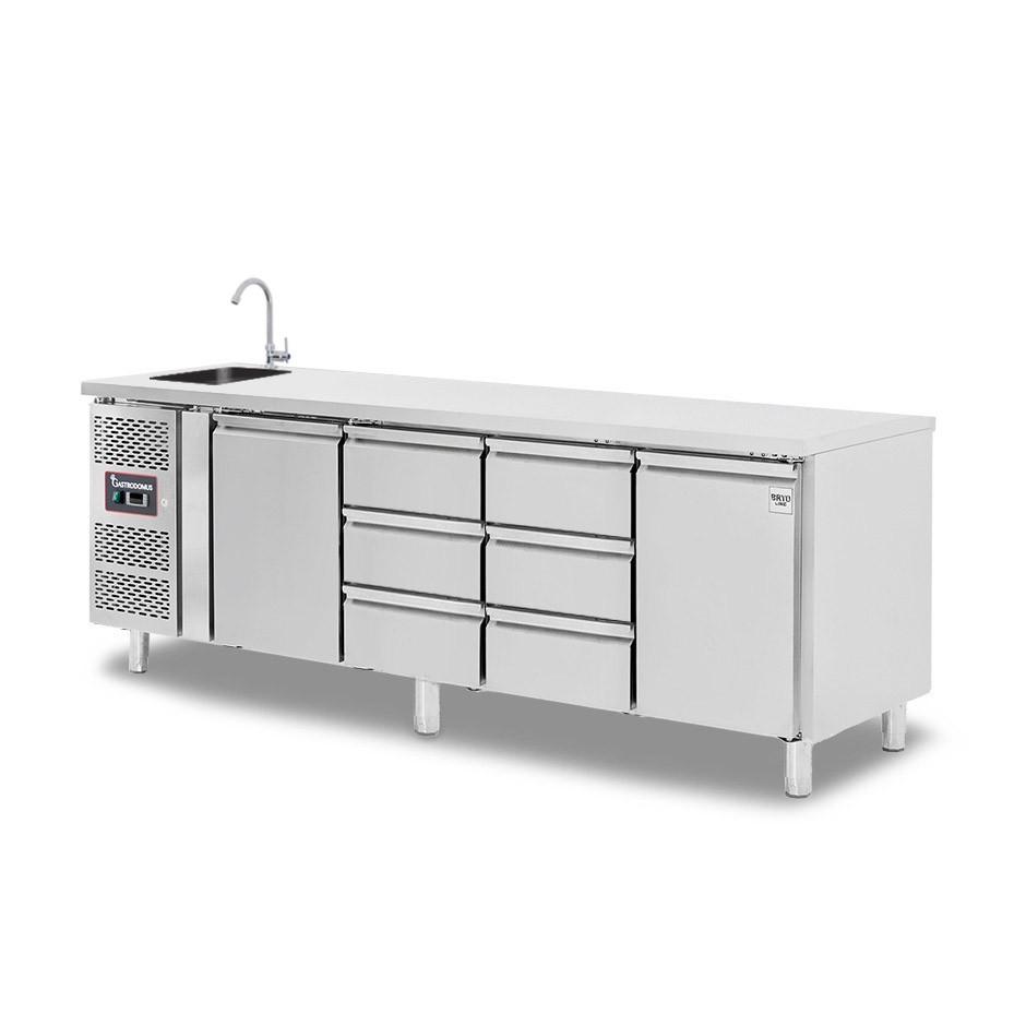 copy of Tavolo refrigerato - 2 porte - Prof. 700 - temperatura -2°C/+8°C