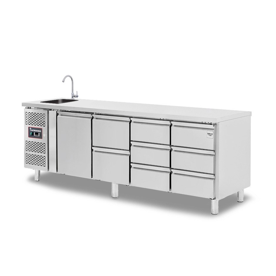 copy of Tavolo refrigerato - 2 porte - Prof. 700 - temperatura -2°C/+8°C