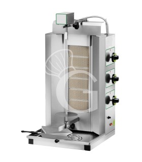 Gas Dönergrill/Gyrosgrill, 6 Brenner, B 480 mm x T 500 mm x H 940 mm
