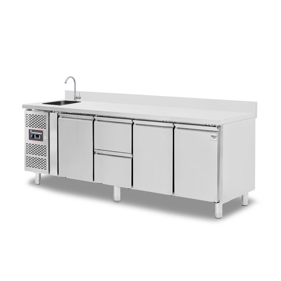 copy of Tavolo refrigerato - 2 porte - Prof. 700 - temperatura -2°C/+8°C