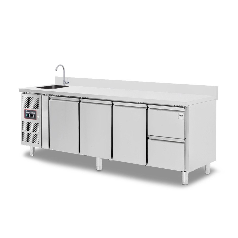 copy of Tavolo refrigerato - 2 porte - Prof. 700 - temperatura -2°C/+8°C