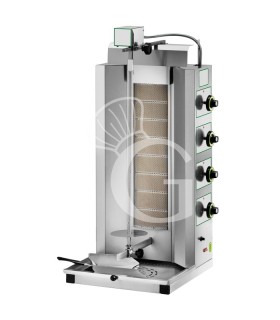 Gas Dönergrill/Gyrosgrill, 8 Brenner, B 480 mm x T 500 mm x H 1105 mm