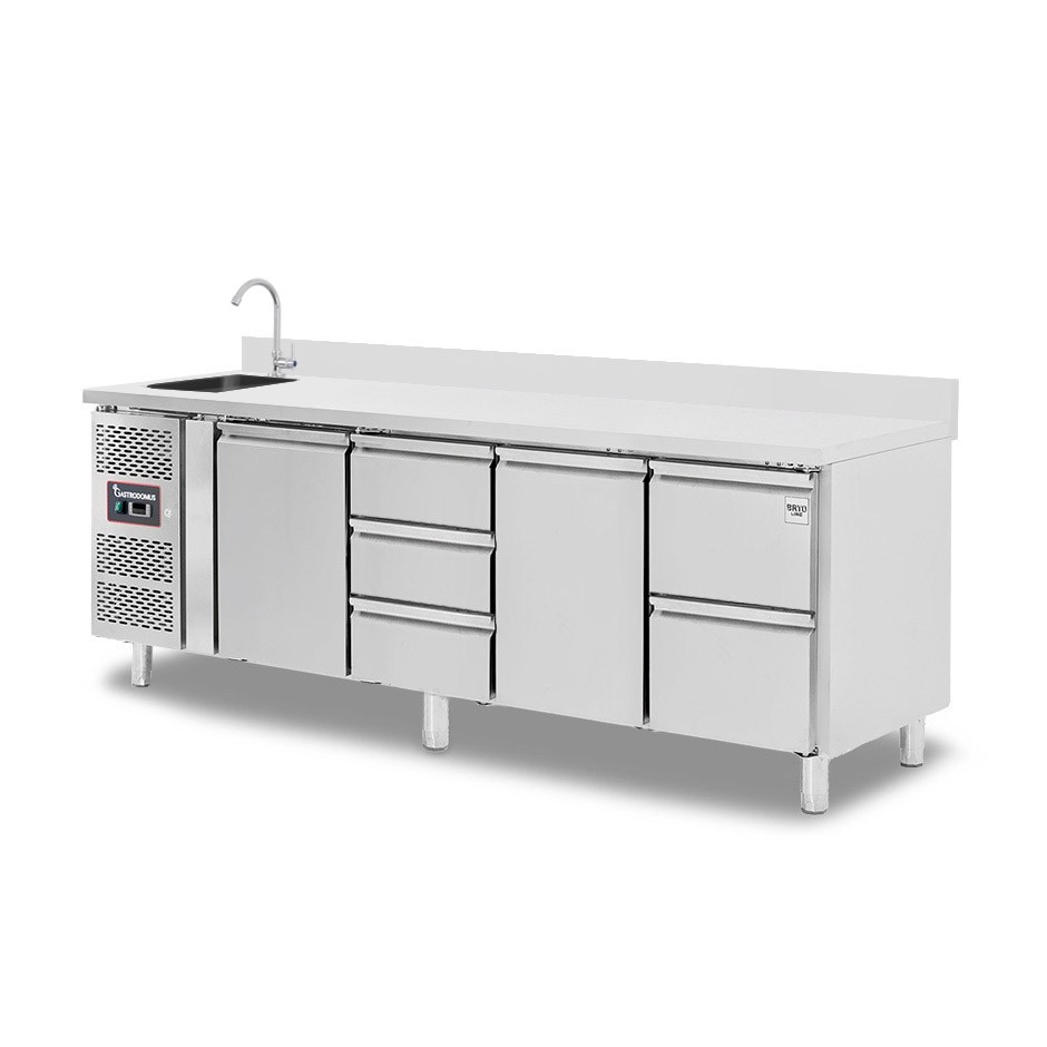 copy of Tavolo refrigerato - 2 porte - Prof. 700 - temperatura -2°C/+8°C
