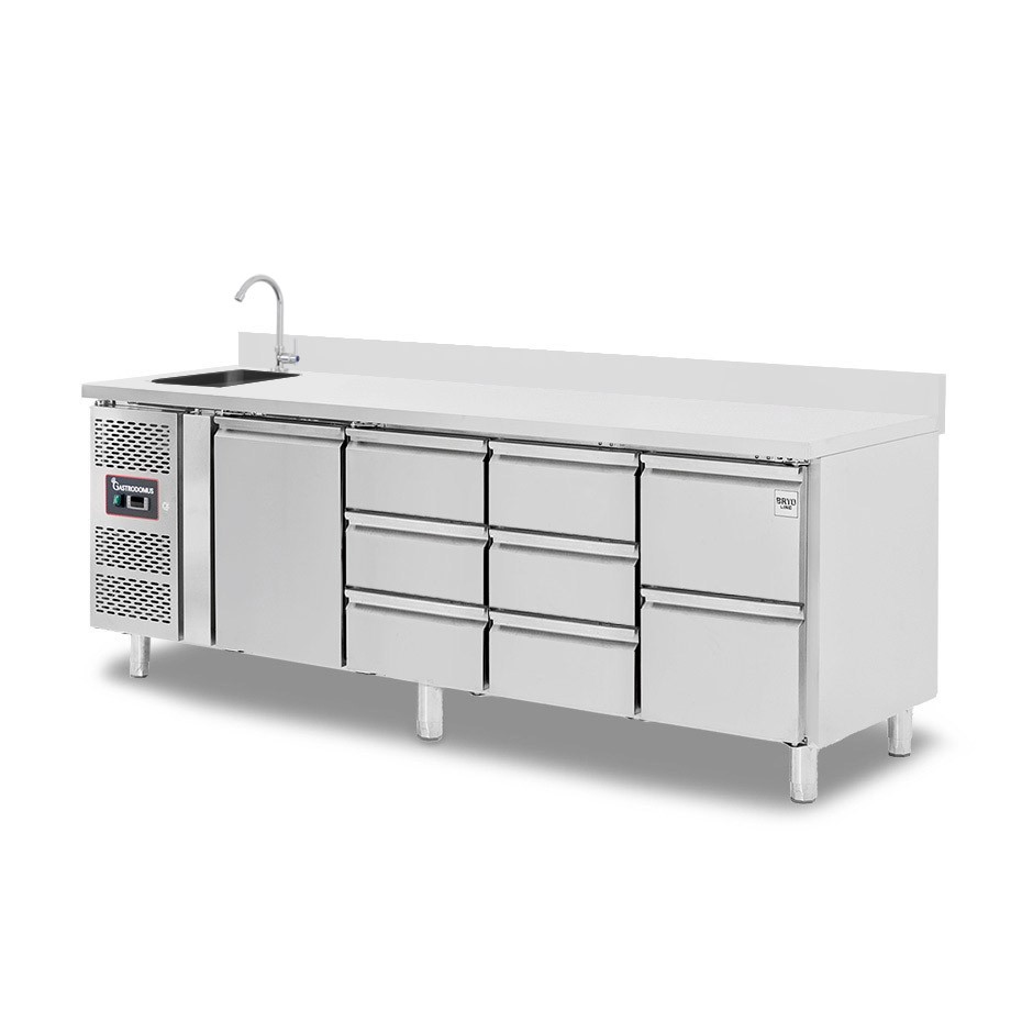 copy of Tavolo refrigerato - 2 porte - Prof. 700 - temperatura -2°C/+8°C